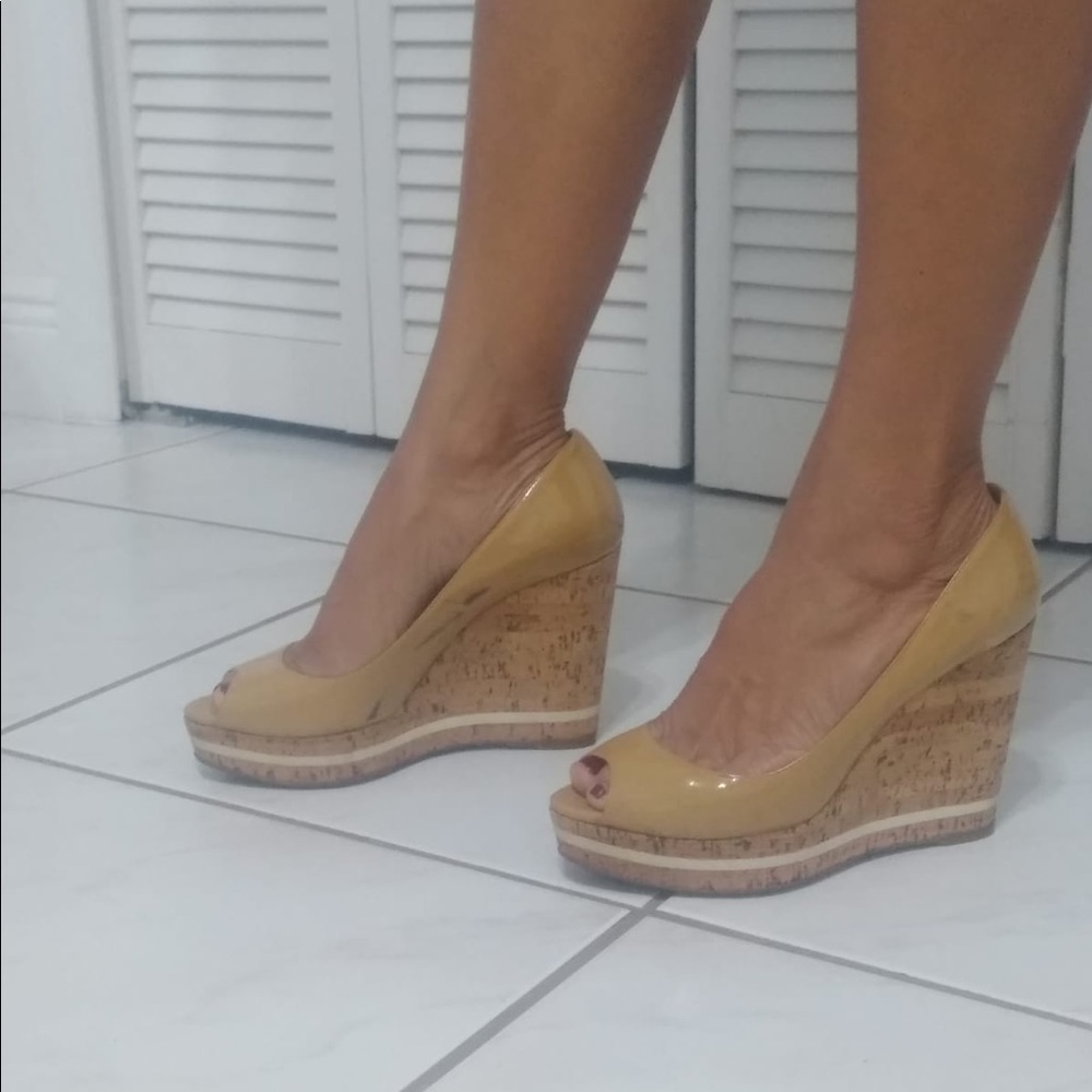 Divine Prada Platform Cork Wedges Size 39 - image 3